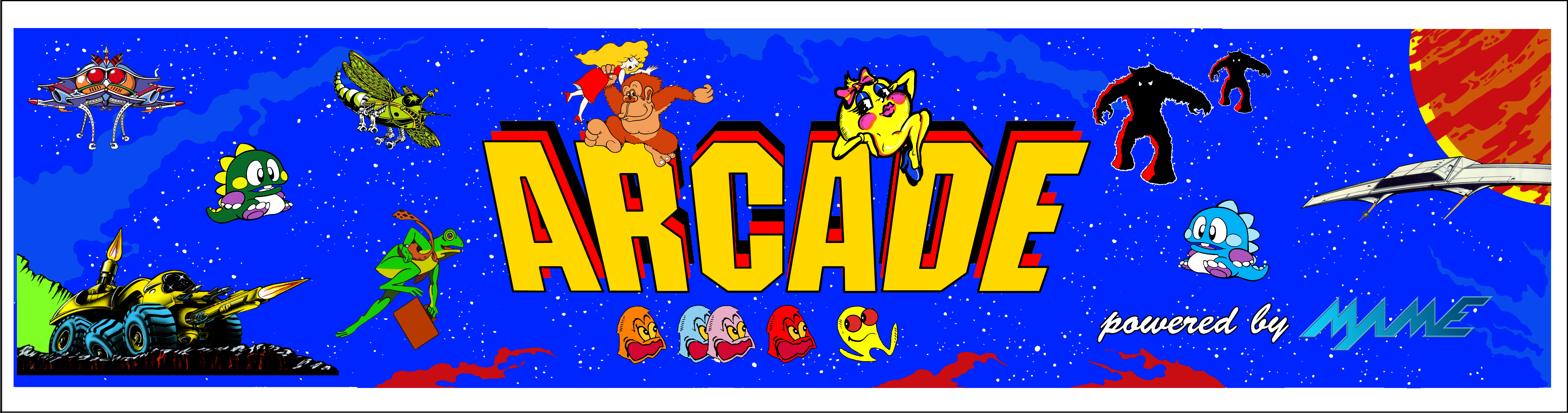 Arcade Design Classic DOUBLE DRAGON Marquee Arcade Art Sticker 16" x 4" 51604