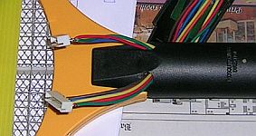 Back of the guitar neck showing the wiring loom
