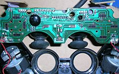 Disassembled Dualshock controller showing the PCB