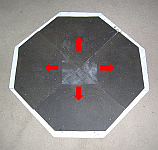 Middle layer octagon on top of the octagonal base