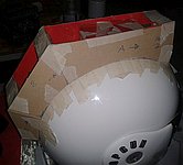 Cardboard mockup with angled side