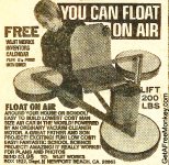 Comic book advert for hovercraft plans
