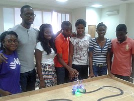 Lollybot workshop at Ashesi University College, Ghana