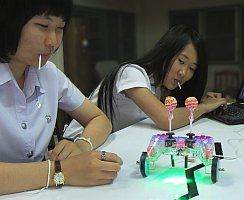 Lollybot_and_students