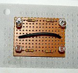 Prototype line detector on wire-wrap board