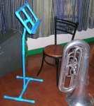 PVC water pipe music stand