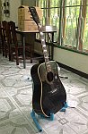 PVC pipe acoustic guitar stand.