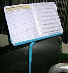 PVC water pipe music stand with music