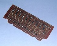 Underside of the LED board with the current limiting resistors
