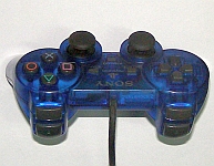 Rear-view of a Sony Dualshock controller showing all of the available buttons
