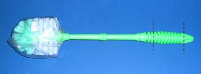 Green toilet brush