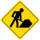 Road work sign