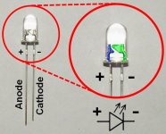 Close-up of an LED.