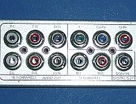 Rear panel from a faulty DVD player