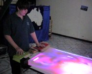 My son playing Plasma Pong