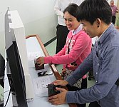 Students playing Spacewar!