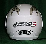 Rear view of the original unmodified helmet