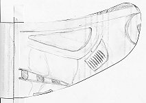 Hand-drawn visor artwork